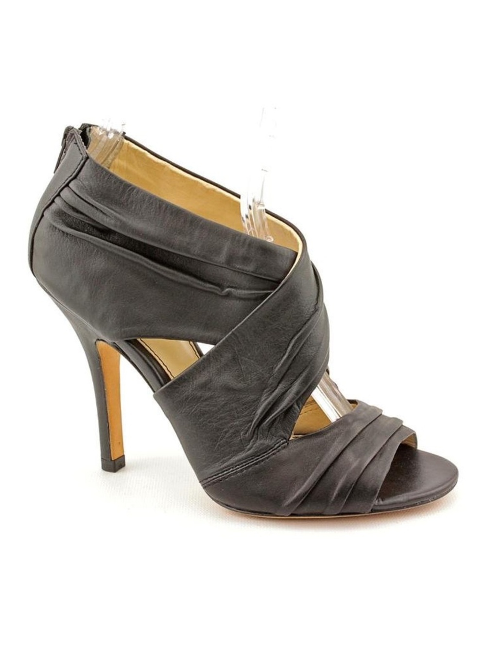 Vintage Isola Balta Womens Wide Peep Toe Leather Open Toe - Size 11